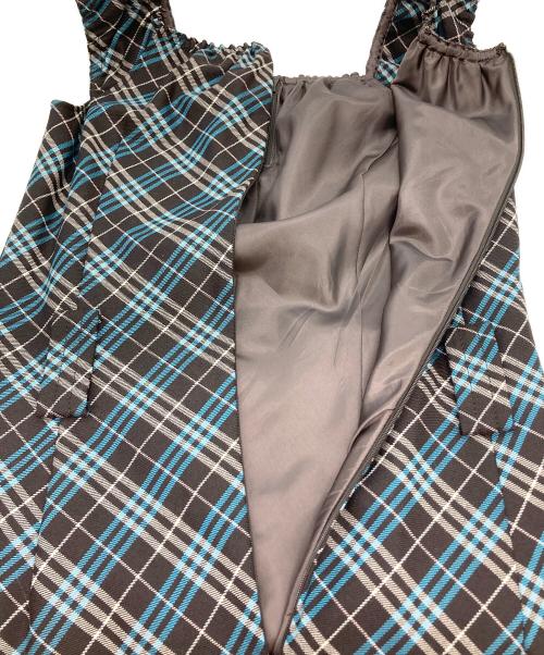 BURBERRY BLUE LABEL（バーバリー ブルー レーベル）BURBERRY BLUE LABEL (バーバリー ブルー レーベル) チェックノースリーブワンピース ブラウン サイズ:Ⅿの古着・服飾アイテム