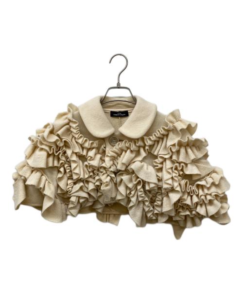 tricot COMME des GARCONS（トリココムデギャルソン）tricot COMME des GARCONS (トリココムデギャルソン) ラッフルデザインケープ ベージュ サイズ:-の古着・服飾アイテム