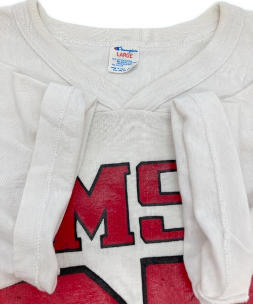 Champion（チャンピオン）Champion (チャンピオン) フットボールTシャツ ホワイト サイズ:Lの古着・服飾アイテム