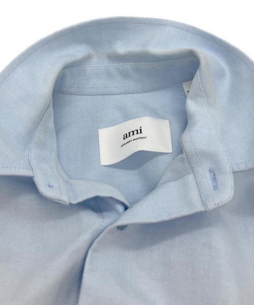 AMI Alexandre Mattiussi（アミアレクサンドルマテュッシ）AMI Alexandre Mattiussi (アミアレクサンドルマテュッシ) SMALL HEART LOGO OXFORD SHIRT/オックスフォードシャツ ライトブルー サイズ:36の古着・服飾アイテム