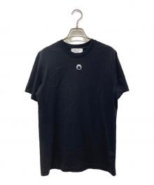 MARINE SERRE（マリーンセル）の古着「ムーンロゴ刺繍Tシャツ」｜ブラック