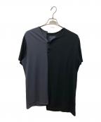 REGULATION Yohji Yamamotoレギュレーションヨウジヤマモト）の古着「アシンメトリーTシャツ」｜ブラック