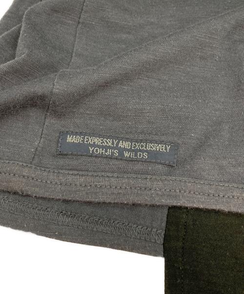 REGULATION Yohji Yamamoto（レギュレーションヨウジヤマモト）REGULATION Yohji Yamamoto (レギュレーションヨウジヤマモト) アシンメトリーTシャツ ブラック サイズ:3の古着・服飾アイテム