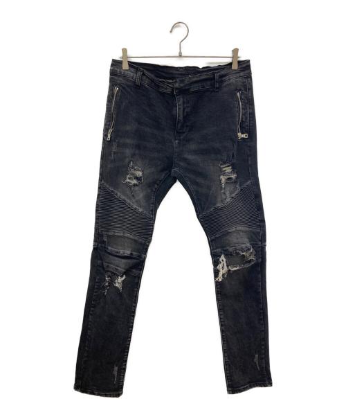 BALMAIN（バルマン）BALMAIN (バルマン) バイカーデニムパンツ ブラック サイズ:34の古着・服飾アイテム