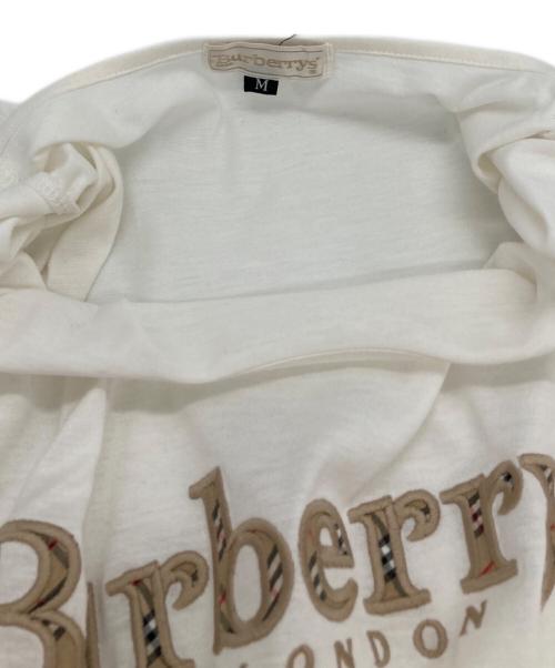 Burberry's（バーバリーズ）Burberry's (バーバリーズ) ノバチェックロゴTシャツ ホワイト サイズ:Mの古着・服飾アイテム