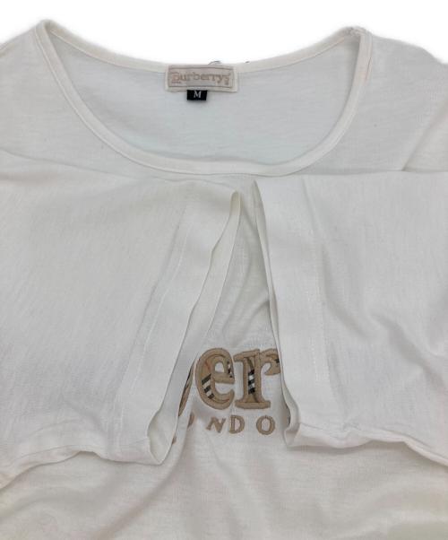 Burberry's（バーバリーズ）Burberry's (バーバリーズ) ノバチェックロゴTシャツ ホワイト サイズ:Mの古着・服飾アイテム