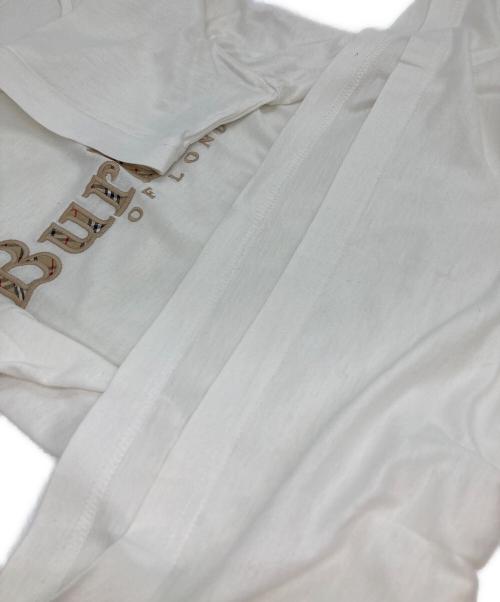 Burberry's（バーバリーズ）Burberry's (バーバリーズ) ノバチェックロゴTシャツ ホワイト サイズ:Mの古着・服飾アイテム