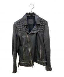 ALL SAINTS（オールセインツ）の古着「CONROY LEATHER BIKER JACKET/ラムレザージャケット」｜ブラック