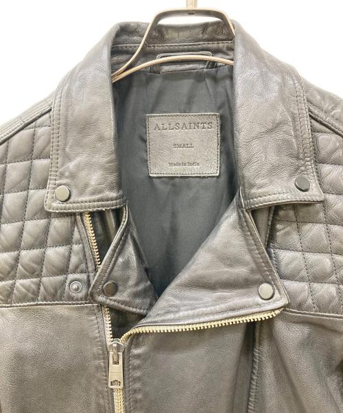 ALL SAINTS（オールセインツ）ALL SAINTS (オールセインツ) CONROY LEATHER BIKER JACKET/ラムレザージャケット ブラック サイズ:Sの古着・服飾アイテム