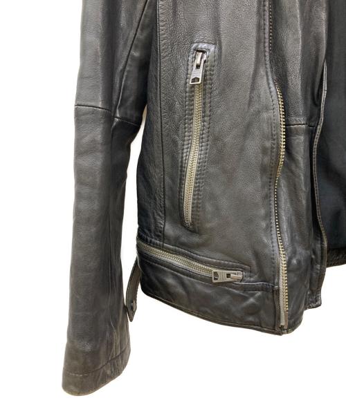 ALL SAINTS（オールセインツ）ALL SAINTS (オールセインツ) CONROY LEATHER BIKER JACKET/ラムレザージャケット ブラック サイズ:Sの古着・服飾アイテム