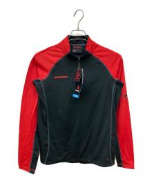 MAMMUT（マムート）の古着「Atacazo Zip Pull AF/ハーフジップカットソー」｜ブラック×レッド
