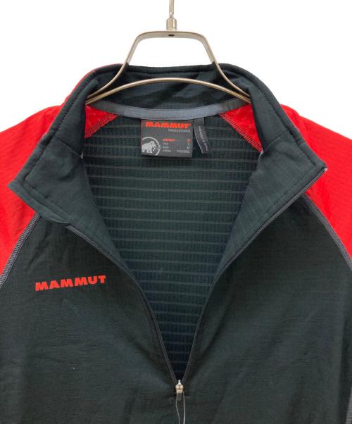 MAMMUT（マムート）MAMMUT (マムート) Atacazo Zip Pull AF/ハーフジップカットソー ブラック×レッド サイズ:S 未使用品の古着・服飾アイテム