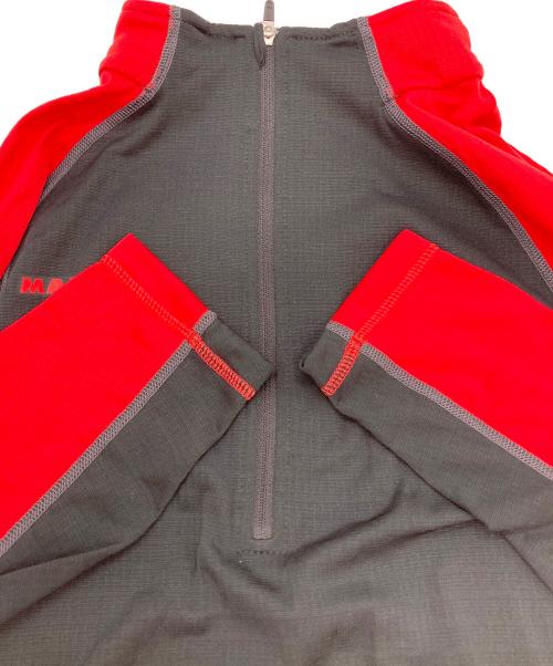 MAMMUT（マムート）MAMMUT (マムート) Atacazo Zip Pull AF/ハーフジップカットソー ブラック×レッド サイズ:S 未使用品の古着・服飾アイテム