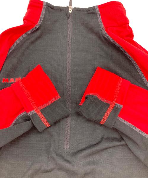 MAMMUT（マムート）MAMMUT (マムート) Atacazo Zip Pull AF/ハーフジップカットソー ブラック×レッド サイズ:S 未使用品の古着・服飾アイテム