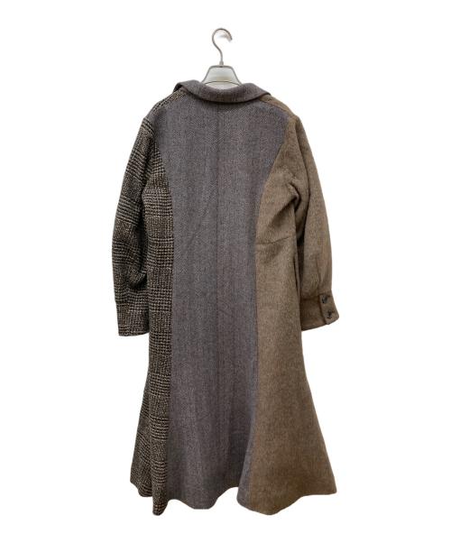 furfur（ファーファー）furfur (ファーファー) 素材MIXマーメイドラインコート ブラウン サイズ:Freeの古着・服飾アイテム