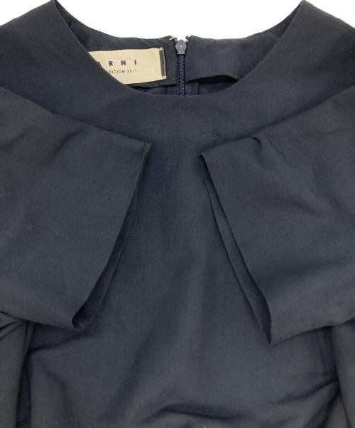 MARNI（マルニ）MARNI (マルニ) S/Sブラウスワンピース ネイビー サイズ:Ⅿの古着・服飾アイテム