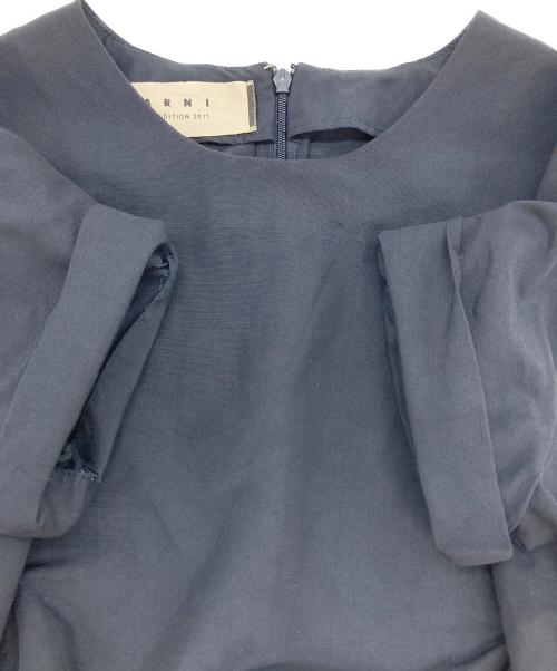 MARNI（マルニ）MARNI (マルニ) S/Sブラウスワンピース ネイビー サイズ:Ⅿの古着・服飾アイテム