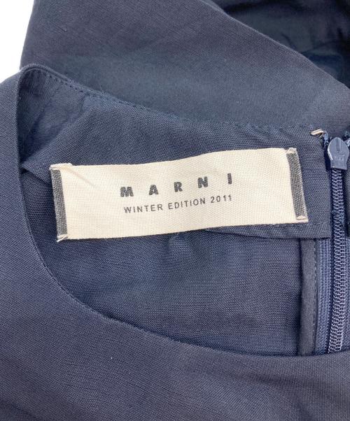 MARNI（マルニ）MARNI (マルニ) S/Sブラウスワンピース ネイビー サイズ:Ⅿの古着・服飾アイテム