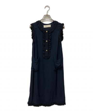 中古・古着通販】MARNI (マルニ) フリルノースリーブワンピース