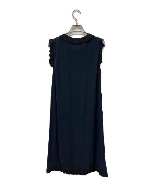 MARNI（マルニ）MARNI (マルニ) フリルノースリーブワンピース ネイビー サイズ:Ⅿの古着・服飾アイテム