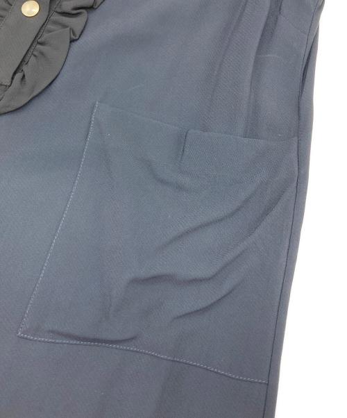 MARNI（マルニ）MARNI (マルニ) フリルノースリーブワンピース ネイビー サイズ:Ⅿの古着・服飾アイテム
