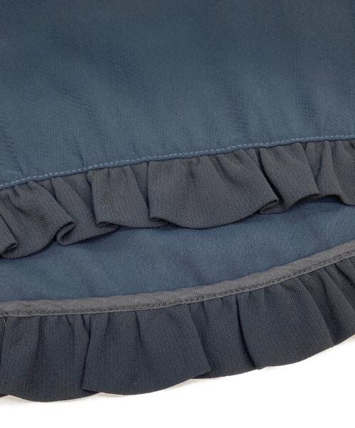 MARNI（マルニ）MARNI (マルニ) フリルノースリーブワンピース ネイビー サイズ:Ⅿの古着・服飾アイテム