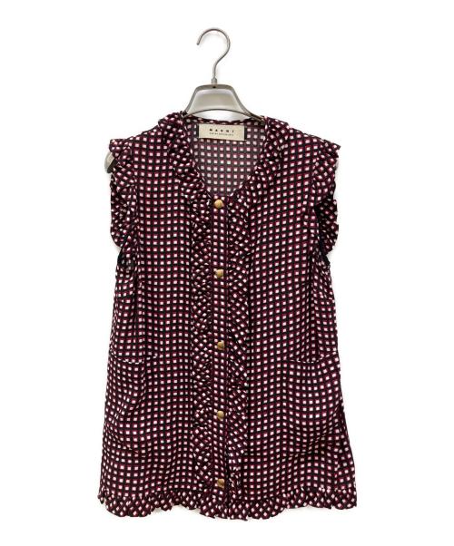 MARNI（マルニ）MARNI (マルニ) ノースリーブブラウス レッド サイズ:Ⅿの古着・服飾アイテム