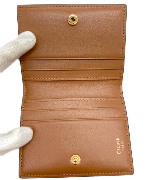 CELINE（セリーヌ）CELINE (セリーヌ) バイフォールド トリオンフ カードホルダー ブラウン サイズ:-の古着・服飾アイテム