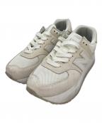 NEW BALANCEニューバランス）の古着「574 厚底スニーカー」｜アイボリー
