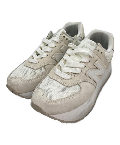 NEW BALANCE（ニューバランス）NEW BALANCE (ニューバランス) 574 厚底スニーカー アイボリー サイズ:24.5cmの古着・服飾アイテム