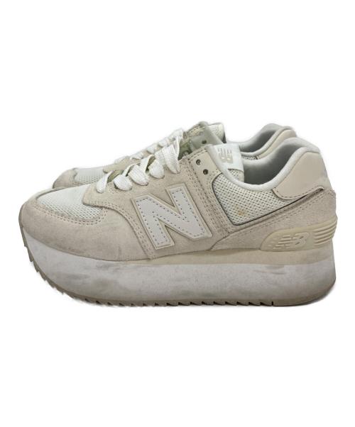 NEW BALANCE（ニューバランス）NEW BALANCE (ニューバランス) 574 厚底スニーカー アイボリー サイズ:24.5cmの古着・服飾アイテム