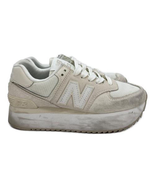 NEW BALANCE（ニューバランス）NEW BALANCE (ニューバランス) 574 厚底スニーカー アイボリー サイズ:24.5cmの古着・服飾アイテム