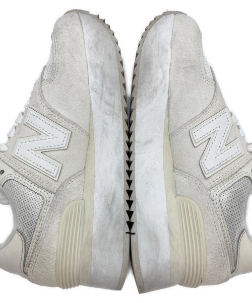 NEW BALANCE（ニューバランス）NEW BALANCE (ニューバランス) 574 厚底スニーカー アイボリー サイズ:24.5cmの古着・服飾アイテム