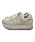 NEW BALANCE (ニューバランス) 574 厚底スニーカー アイボリー サイズ:24.5cm：5000円