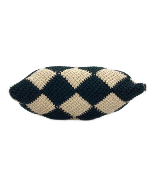 MARNI（マルニ）MARNI (マルニ) ダイヤモンドクロシェハンドバッグ ブラック×ベージュの古着・服飾アイテム
