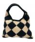 MARNI (マルニ) ダイヤモンドクロシェハンドバッグ ブラック×ベージュ：9000円