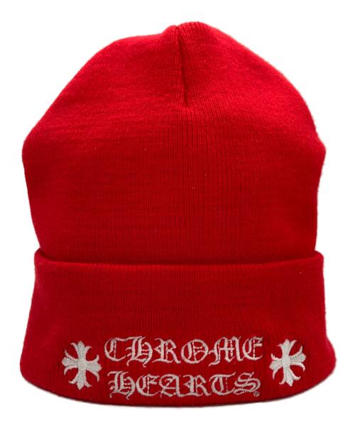 CHROME HEARTS（クロムハーツ）CHROME HEARTS (クロムハーツ) WOOL WATCH CAP/ニット帽 レッド サイズ:-の古着・服飾アイテム