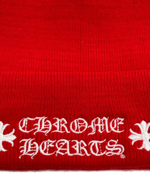 CHROME HEARTS（クロムハーツ）CHROME HEARTS (クロムハーツ) WOOL WATCH CAP/ニット帽 レッド サイズ:-の古着・服飾アイテム