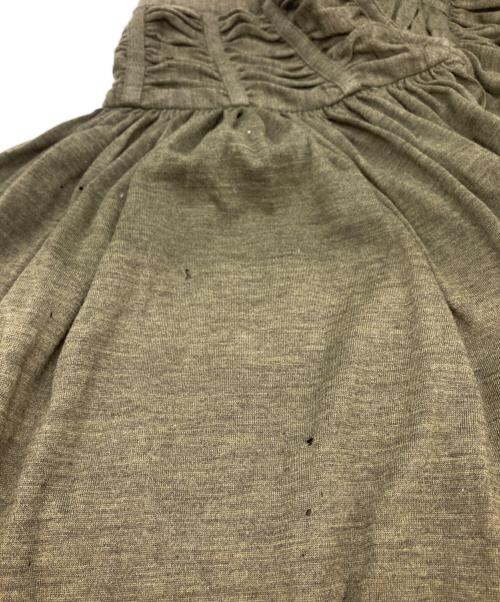 ISSEY MIYAKE（イッセイミヤケ）ISSEY MIYAKE (イッセイミヤケ) シャーリングウールスカート グリーン サイズ:9の古着・服飾アイテム