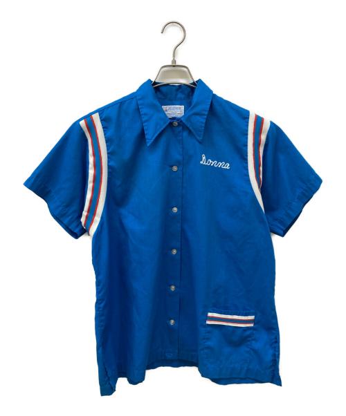 Hilton（ヒルトン）Hilton (ヒルトン) 70'sbowlingシャツ ブルー サイズ:Lの古着・服飾アイテム