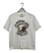 A BATHING APEアベイシングエイプ）の古着「Water Print College Logo Relaxed Fit T-Shirt/プリントTシャツ」｜ホワイト