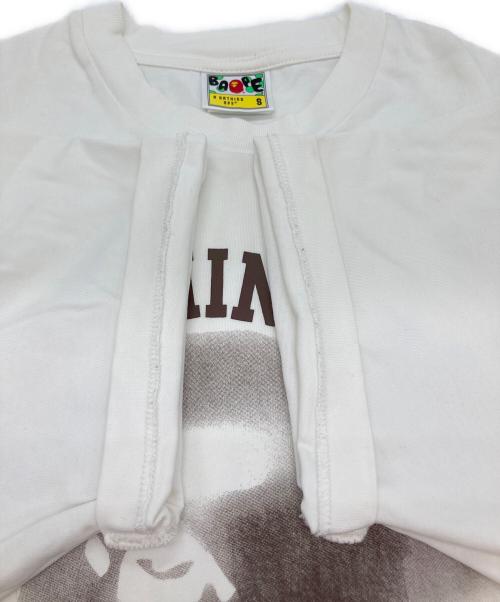 A BATHING APE（アベイシングエイプ）A BATHING APE (アベイシングエイプ) Water Print College Logo Relaxed Fit T-Shirt/プリントTシャツ ホワイト サイズ:Sの古着・服飾アイテム