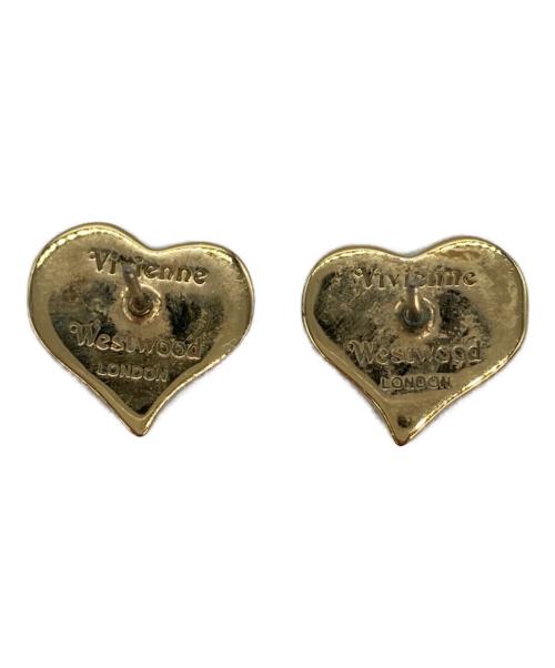 Vivienne Westwood（ヴィヴィアンウエストウッド）Vivienne Westwood (ヴィヴィアンウエストウッド) Petra/ハートオーブモチーフピアス レッドの古着・服飾アイテム