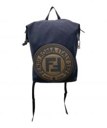 FENDI（フェンディ）の古着「ロゴキャンバスバックパック」｜ブラック