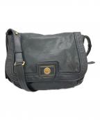 Marc by Marc Jacobsマークバイマークジェイコブス）の古着「ターンロックレザーショルダーバッグ」｜ブラック