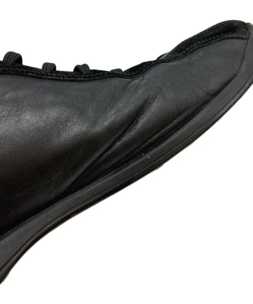EMPORIO ARMANI（エンポリオアルマーニ）EMPORIO ARMANI (エンポリオアルマーニ) レザーローカットスニーカー ブラック サイズ:42の古着・服飾アイテム