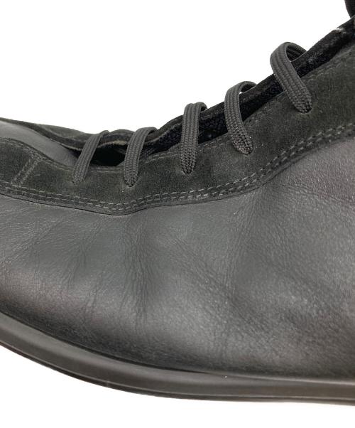 EMPORIO ARMANI（エンポリオアルマーニ）EMPORIO ARMANI (エンポリオアルマーニ) レザーローカットスニーカー ブラック サイズ:42の古着・服飾アイテム