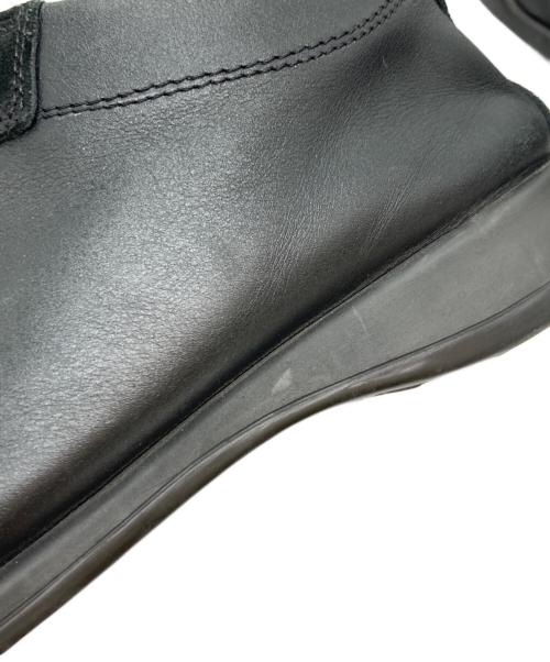 EMPORIO ARMANI（エンポリオアルマーニ）EMPORIO ARMANI (エンポリオアルマーニ) レザーローカットスニーカー ブラック サイズ:42の古着・服飾アイテム