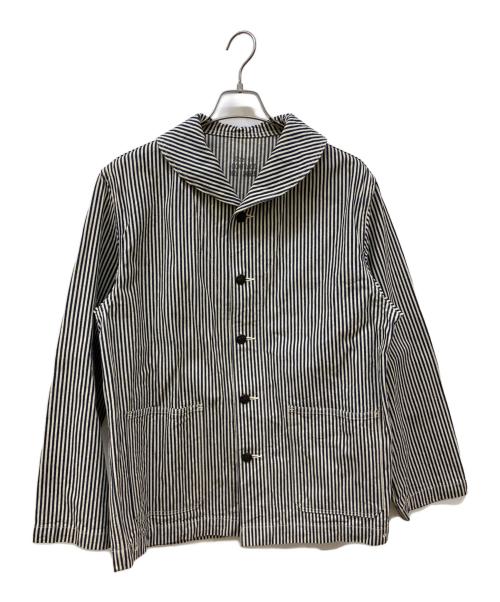 BUZZ RICKSON'S（バズリクソンズ）Buzz Rickson's (バズリクソンズ) ヒッコリーカバーオール インディゴ×アイボリー サイズ:40の古着・服飾アイテム
