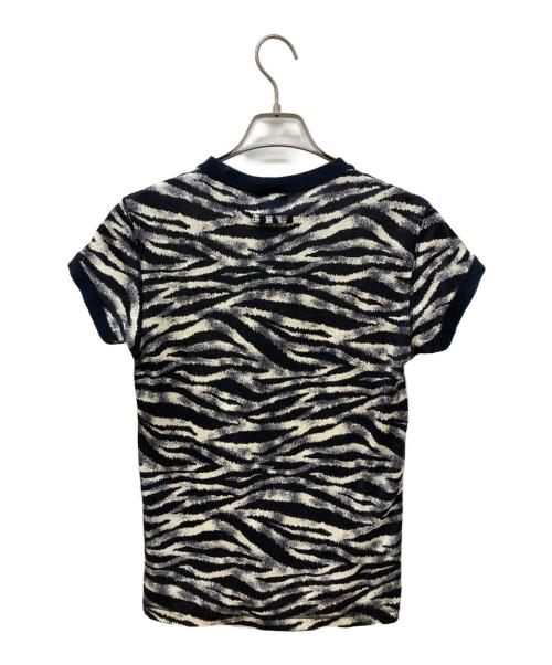 Jean Paul Gaultier homme（ジャンポールゴルチェオム）Jean Paul Gaultier homme (ジャンポールゴルチェオム) ゼブラ柄カットソー アイボリー×ブラック サイズ:表記なしの古着・服飾アイテム